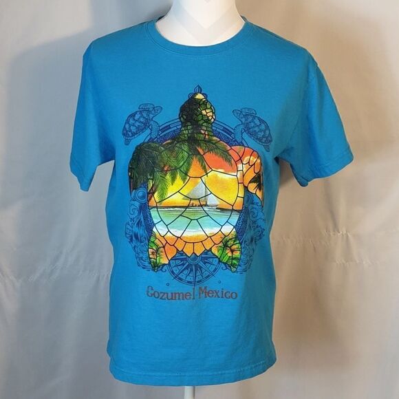 Cozumel Mexico "Turtle" Women's Tee - Picture 1 of 6